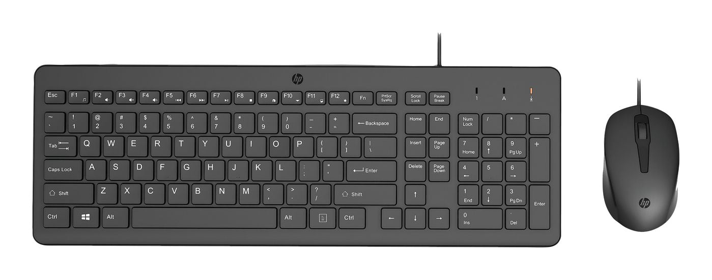 HP 150 – Tastatur-Maus-Set – Membran – kabelgebunden – USB-A – schwarz