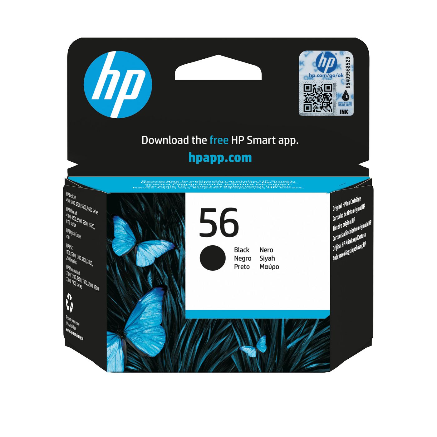 HP 56XL Schwarz Tintenpatrone (Original) – 520 Seiten – für HP 56 – C6656AE