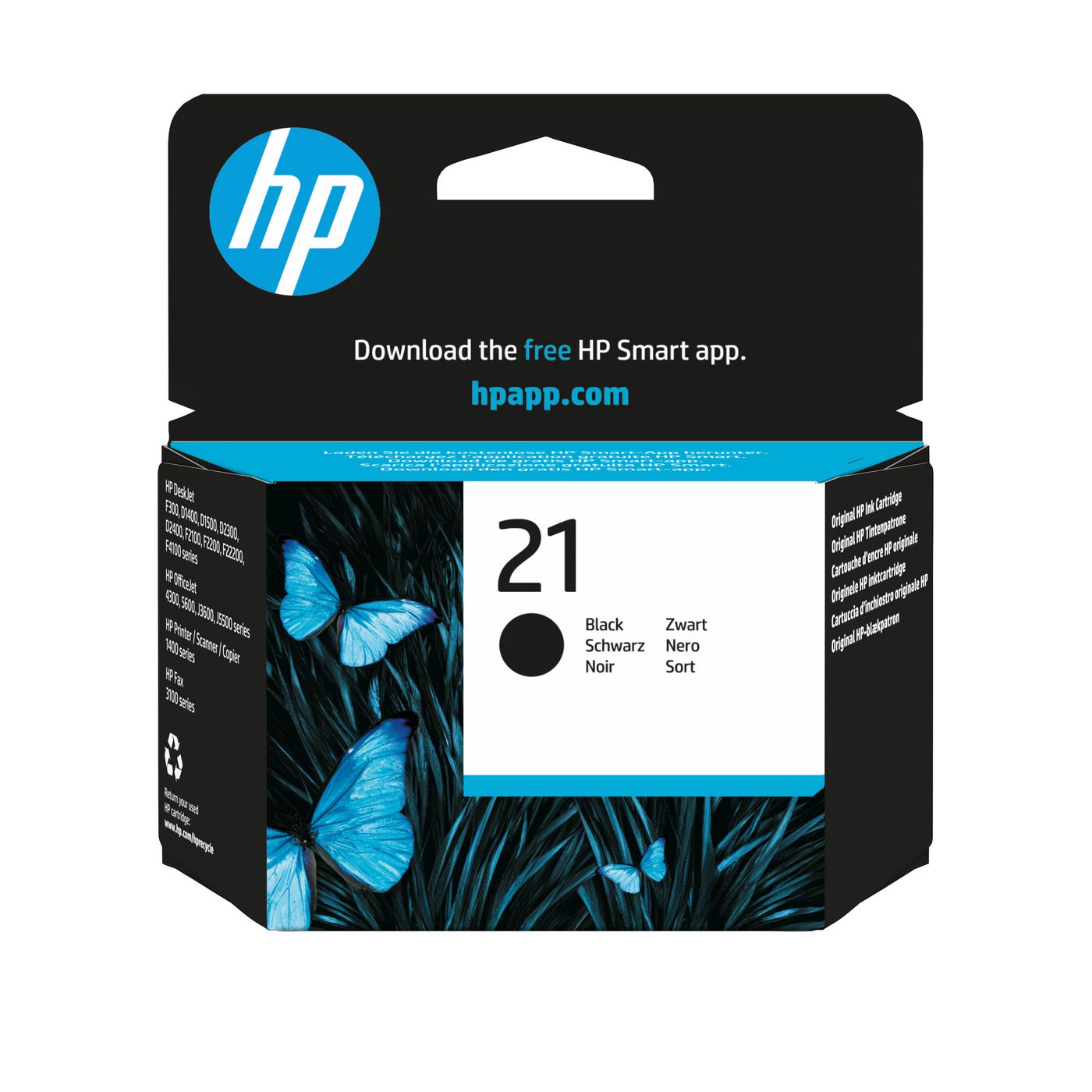HP Tintenpatrone 21, Schwarz