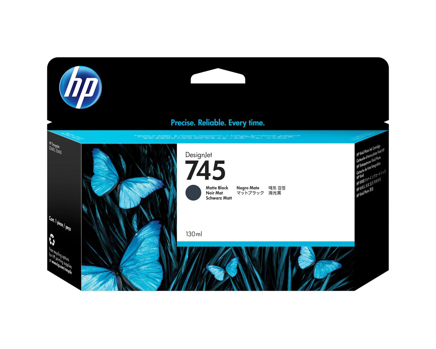 HP Tintenpatrone 745, Schwarz, ca. 130 ml