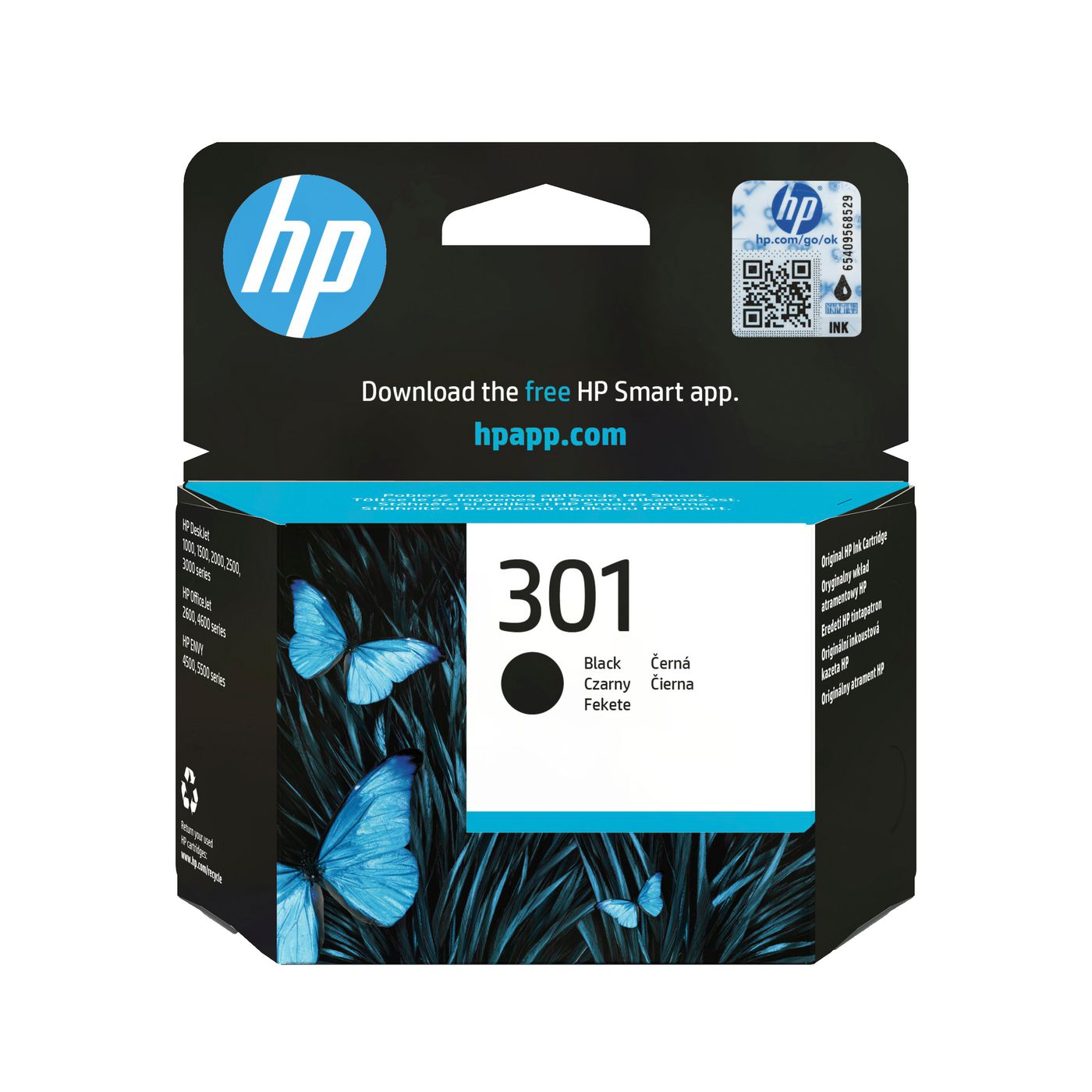 HP Tintenpatrone 301, Schwarz, Original