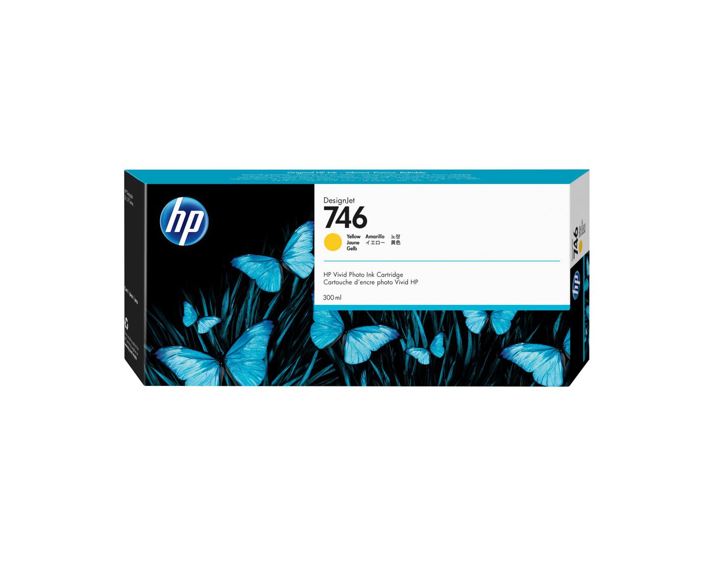 HP Tintenpatrone 746, Gelb, 300 ml – für Tintenstrahldrucker und Multifunktionsgeräte