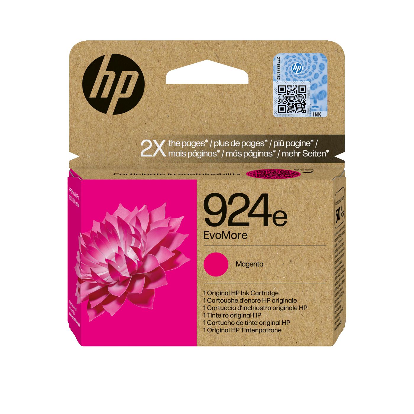HP 924E EvoMoreXL Magenta Tintenpatrone (Original) – 800 Seiten – für HP OfficeJet Pro 8120e/8130e