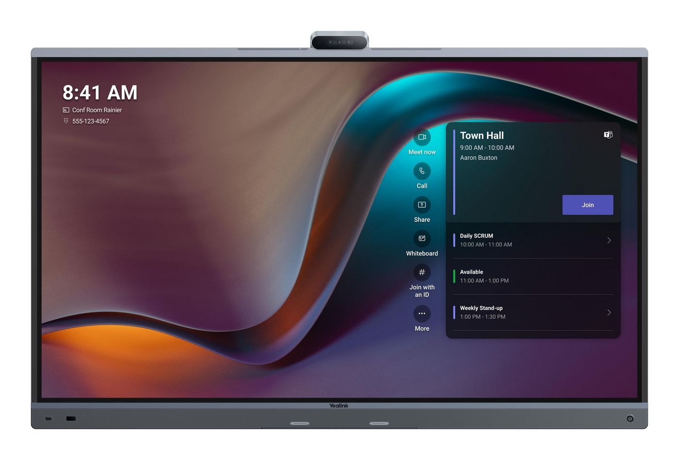Yealink Meetingboard Pro – Interaktives Display, 65" , Silbergrau