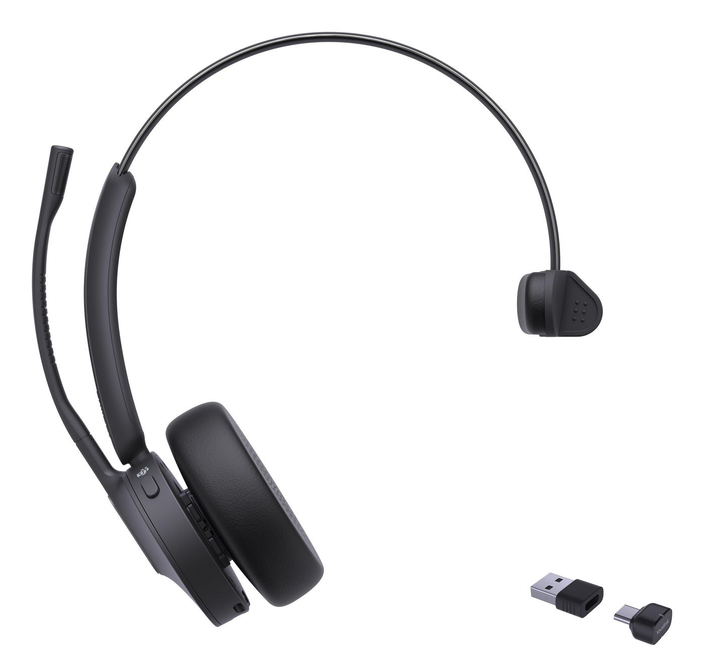 Yealink BH70 Office-Headset – On-Ear, Mono, BT, MS Teams zertifiziert, mit USB-A/USB-C-Dongle, Schwarz