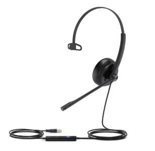 Yealink UH34 SE Office-Headset – On-Ear, Mono, Kabel, 3,5 mm Klinke + USB-A, Schwarz