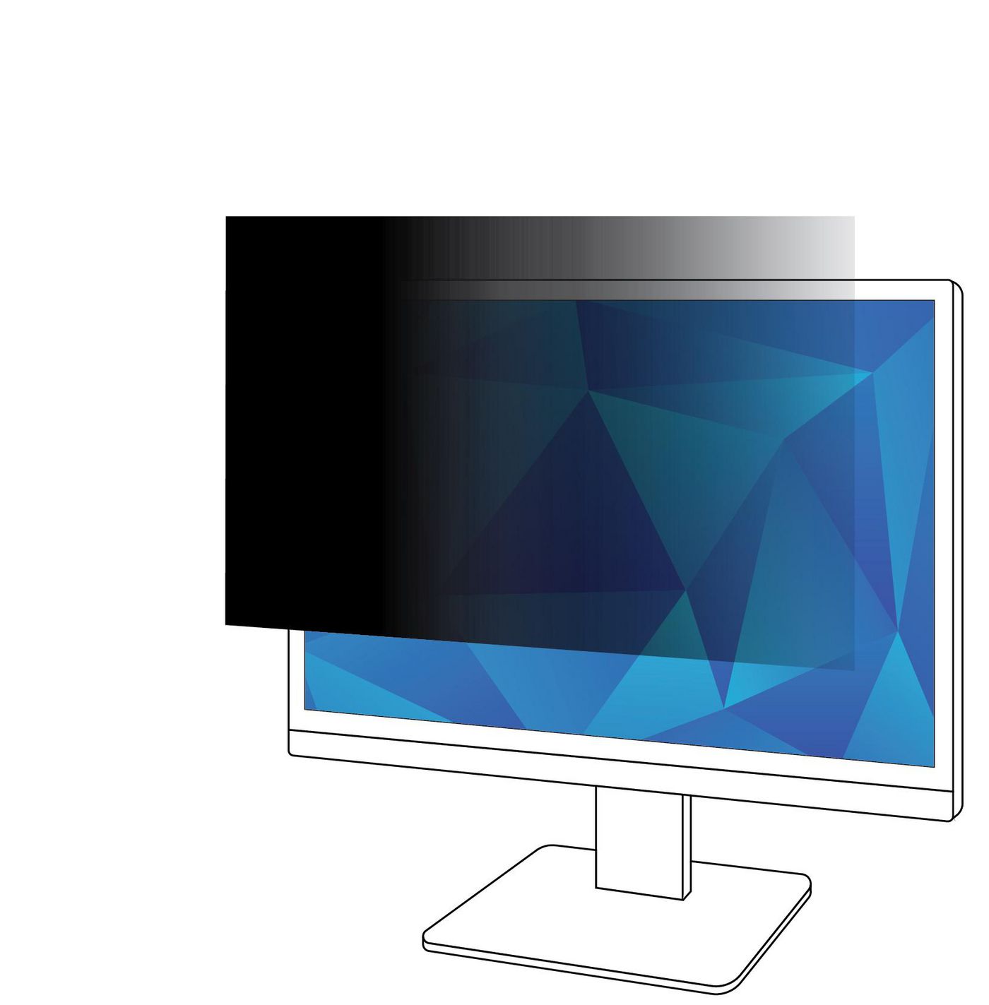 3M Displayschutz für 19" 16:10 Monitore – schwarz