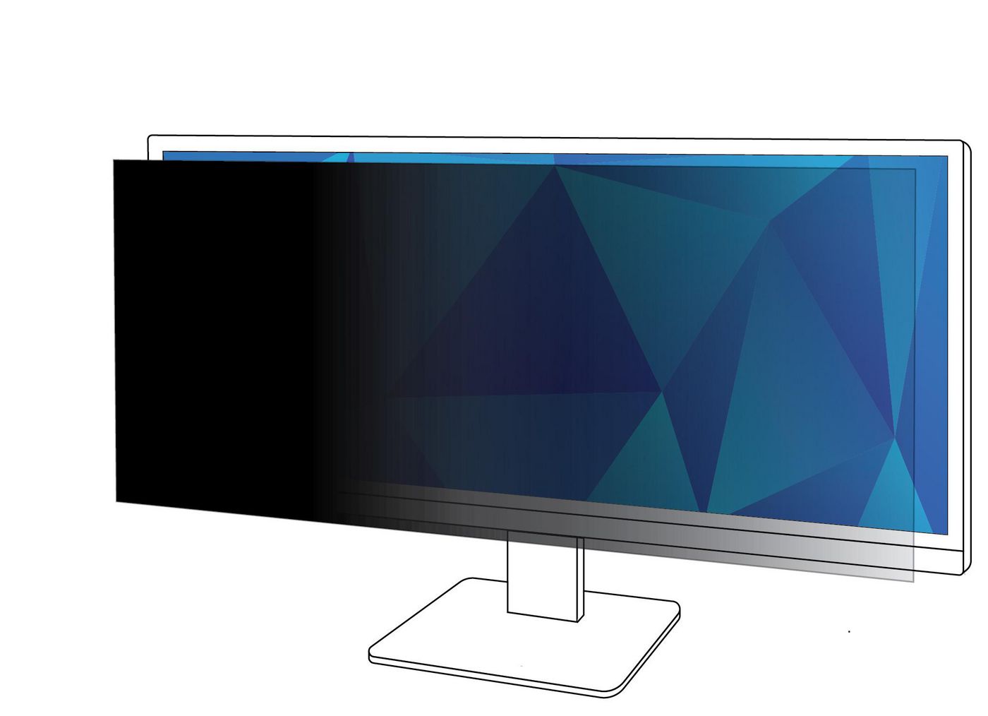 3M Displayschutz für LG 38" Breitbild (Auswahl) – Schwarz