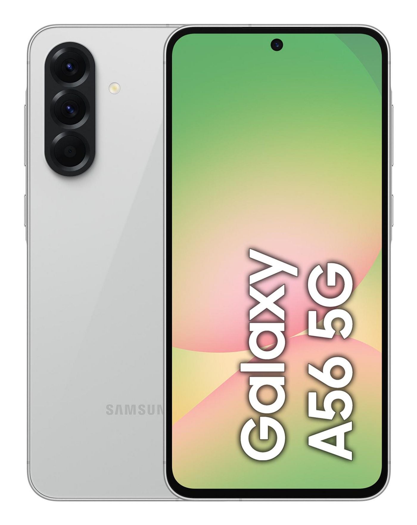 Samsung Galaxy A56 5G – Hellgrau, 6,7", 1080 × 2340, Android 15, 128 GB, 8 GB, Dual-SIM, IP67, NFC