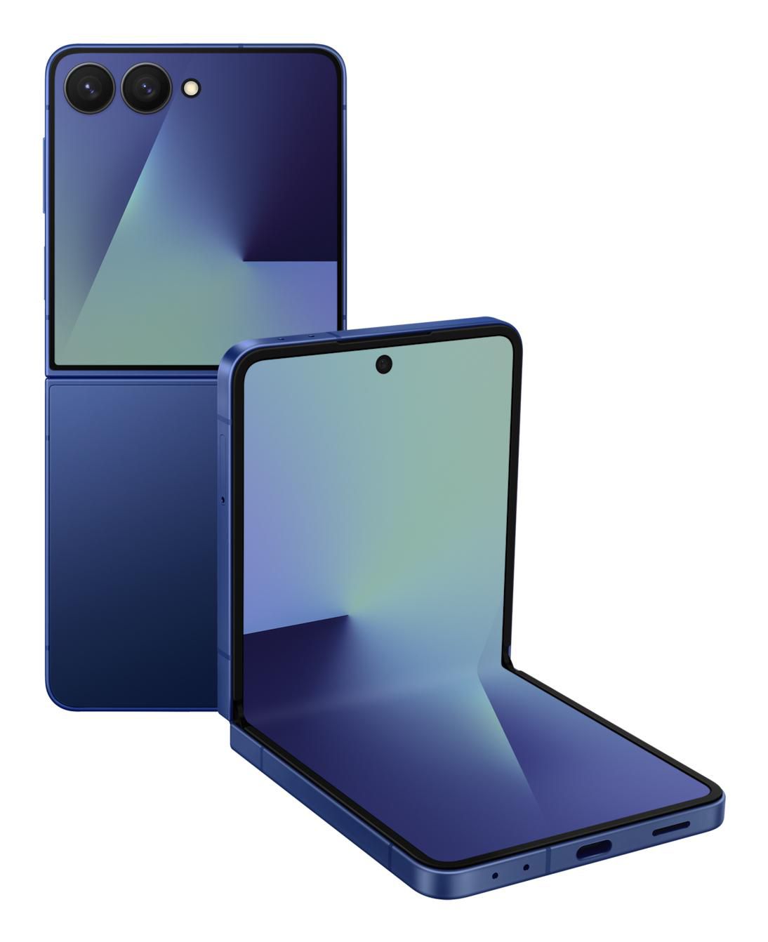 Samsung Galaxy Z Flip7 – blau, 6,8", 2520 × 1080, Android, 512 GB, 12 GB, eSIM, 5G, NFC