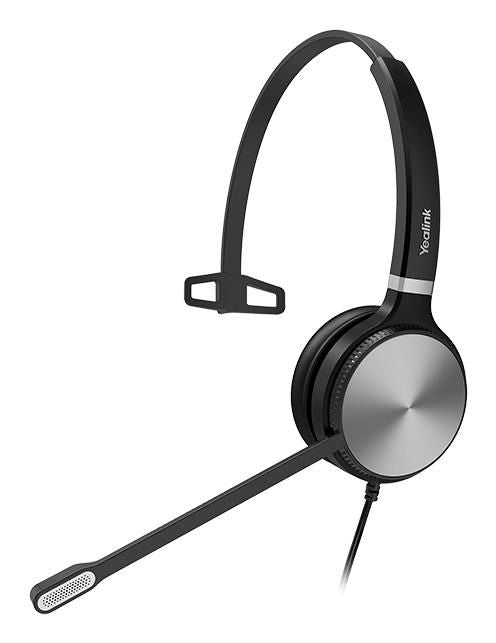Yealink YHS36 – Mono Headset – Kabelgebunden, Boom-Mikrofon, 0,9 m – für Büro/Callcenter – Schwarz/Silber