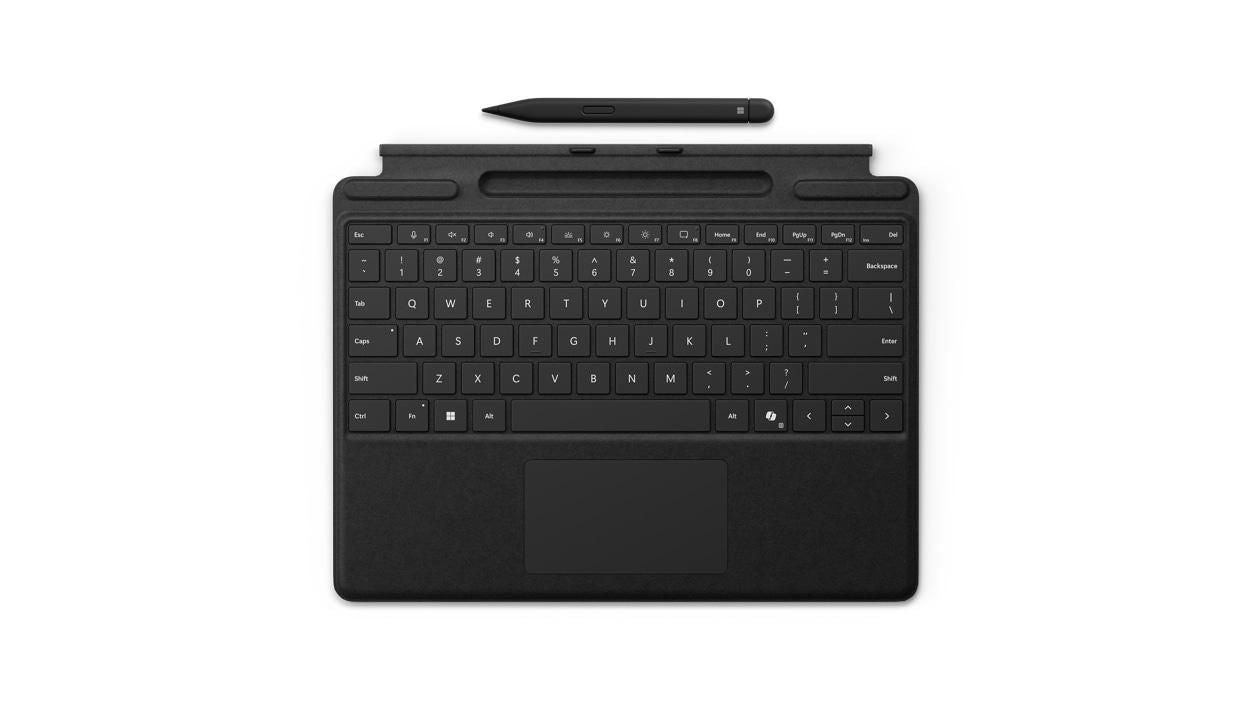 Microsoft Surface Pro Tastatur – für Surface Pro 10, Surface Pro 9, Surface Pro 8 und andere – DE – Schwarz