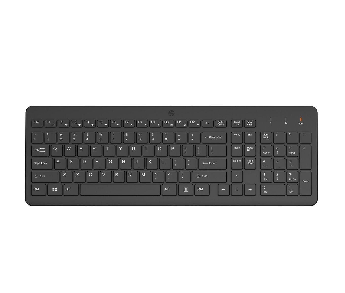 HP 220 WL KBD – Tastatur – Membran – 2,4 GHz USB-A (Empfänger) – Schwarz