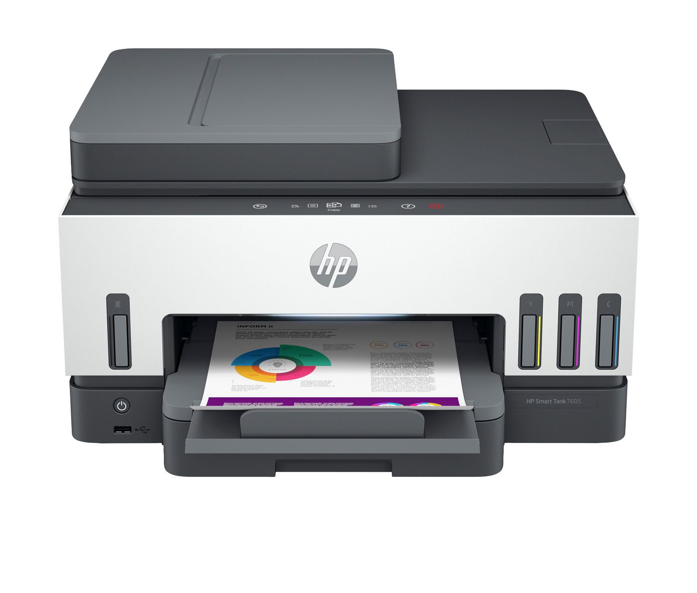 HP Smart Tank 7605 – Farbiges Tintenstrahl-MFP, 4-in-1 – WLAN – ADF, 35-Blatt ADF