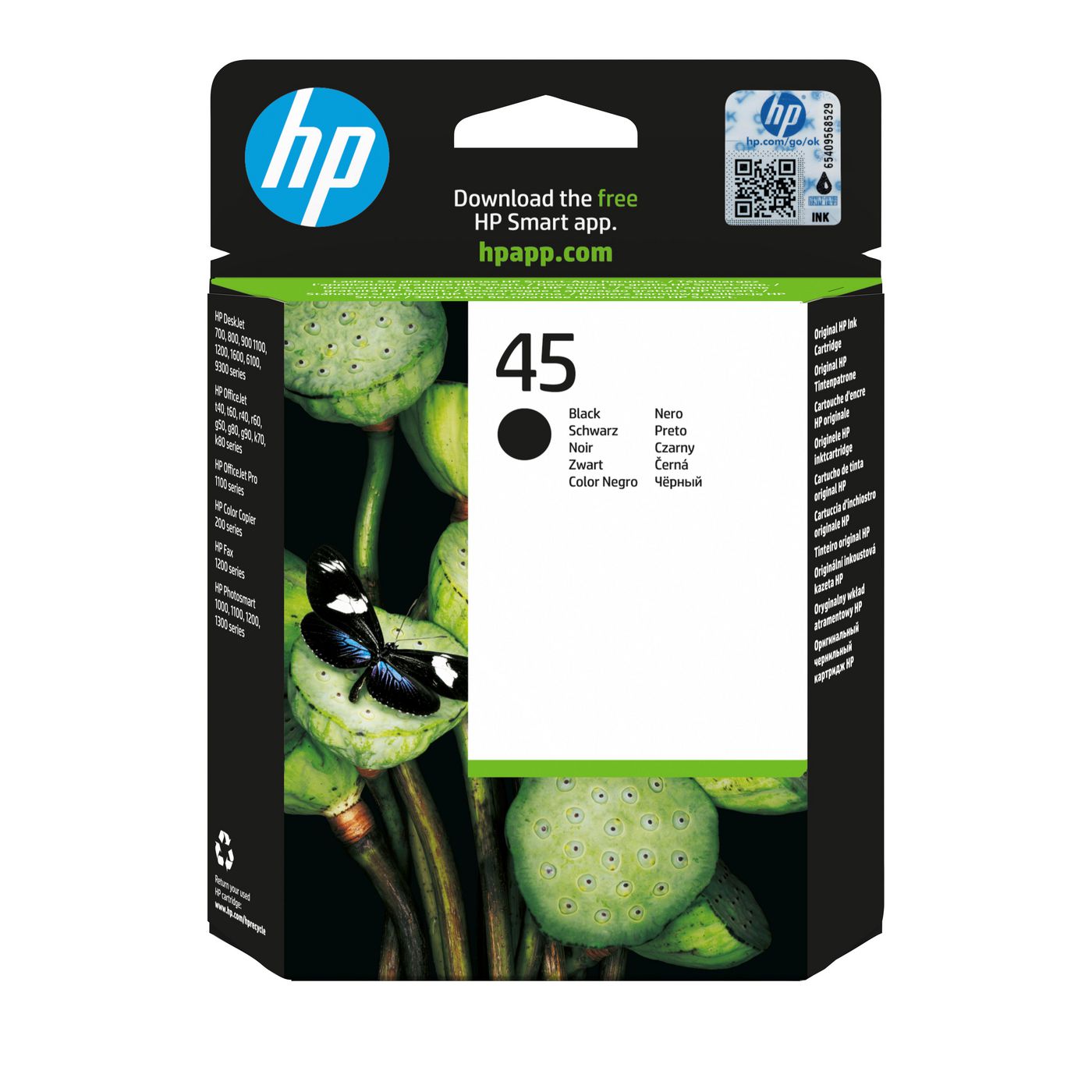 HP Tintenpatrone 45, Schwarz, XL, Original