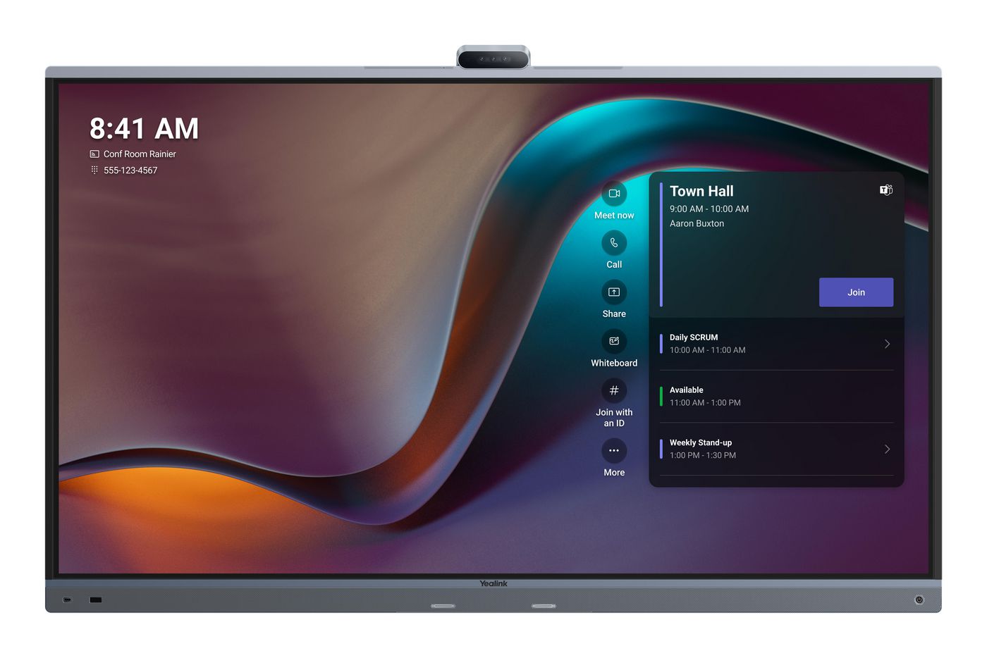 Yealink MeetingBoard 75 – 75", 3840 × 2160, LCD, IR-Touch, VESA 800 × 600