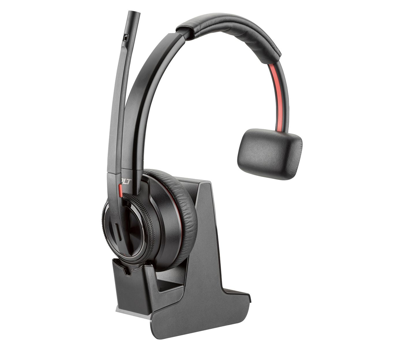 Poly S8210UC – Mono-Headset – DECT – Boom-Mikrofon, Mikrofon-Rauschunterdrückung – Schwarz – bis 13 h