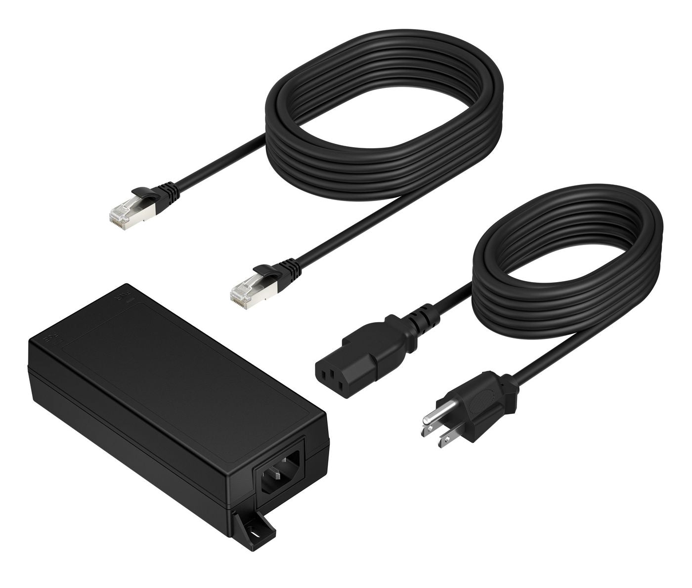 Poly PoE++ 2,5 Gbit/s Adapter für Laptop – 65 W, inkl. 3,66 m Cat6A & Netzkabel, Schwarz