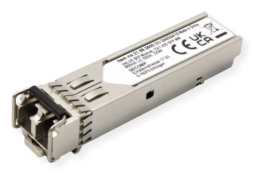 VALUE 21.99.3500 SFP-Transceiver – 1,25 Gbit/s, LC, 850 nm, 550 m, Hot-Swap, für Multi-Mode-Faser