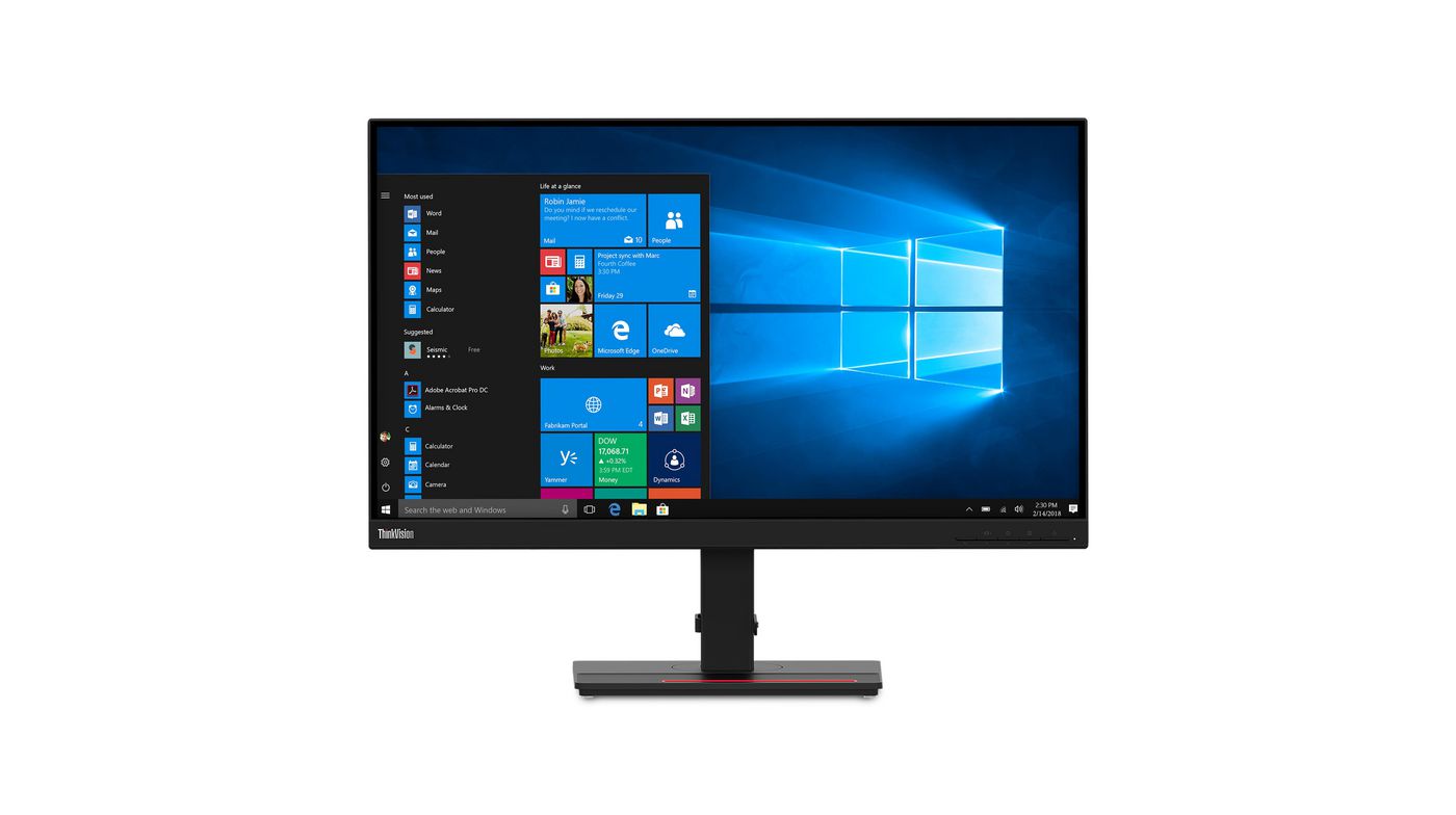 Lenovo ThinkVision T27q-20 – Monitor, 27", IPS, 60 Hz, 350 cd/m², VESA 100 × 100, Raven Black