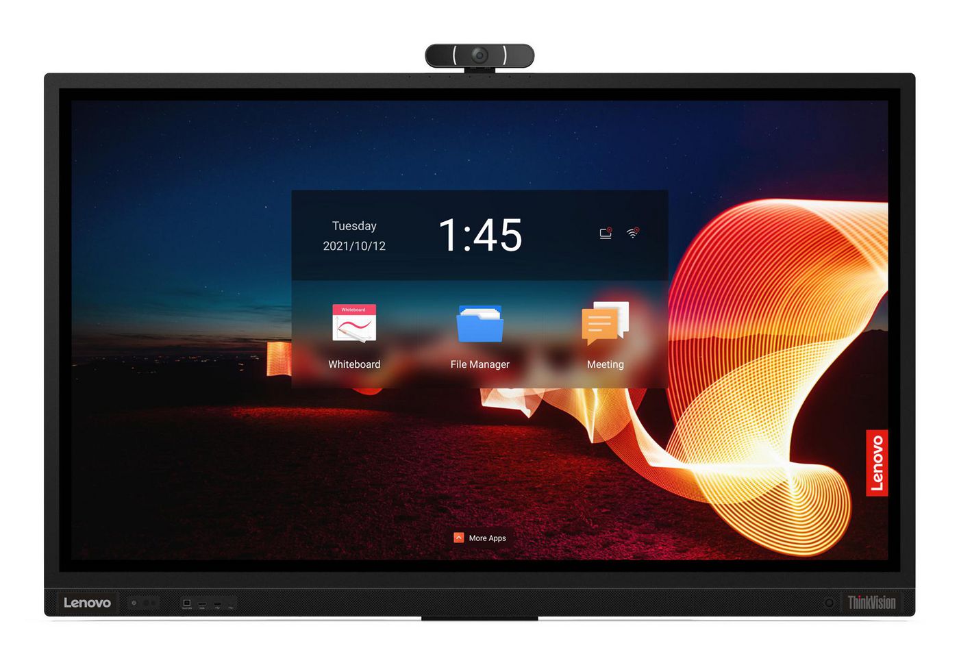 Lenovo ThinkVision T65 – Interaktives Display, 65" 3840 × 2160 (UHD 4K), LED, Touch, Schwarz