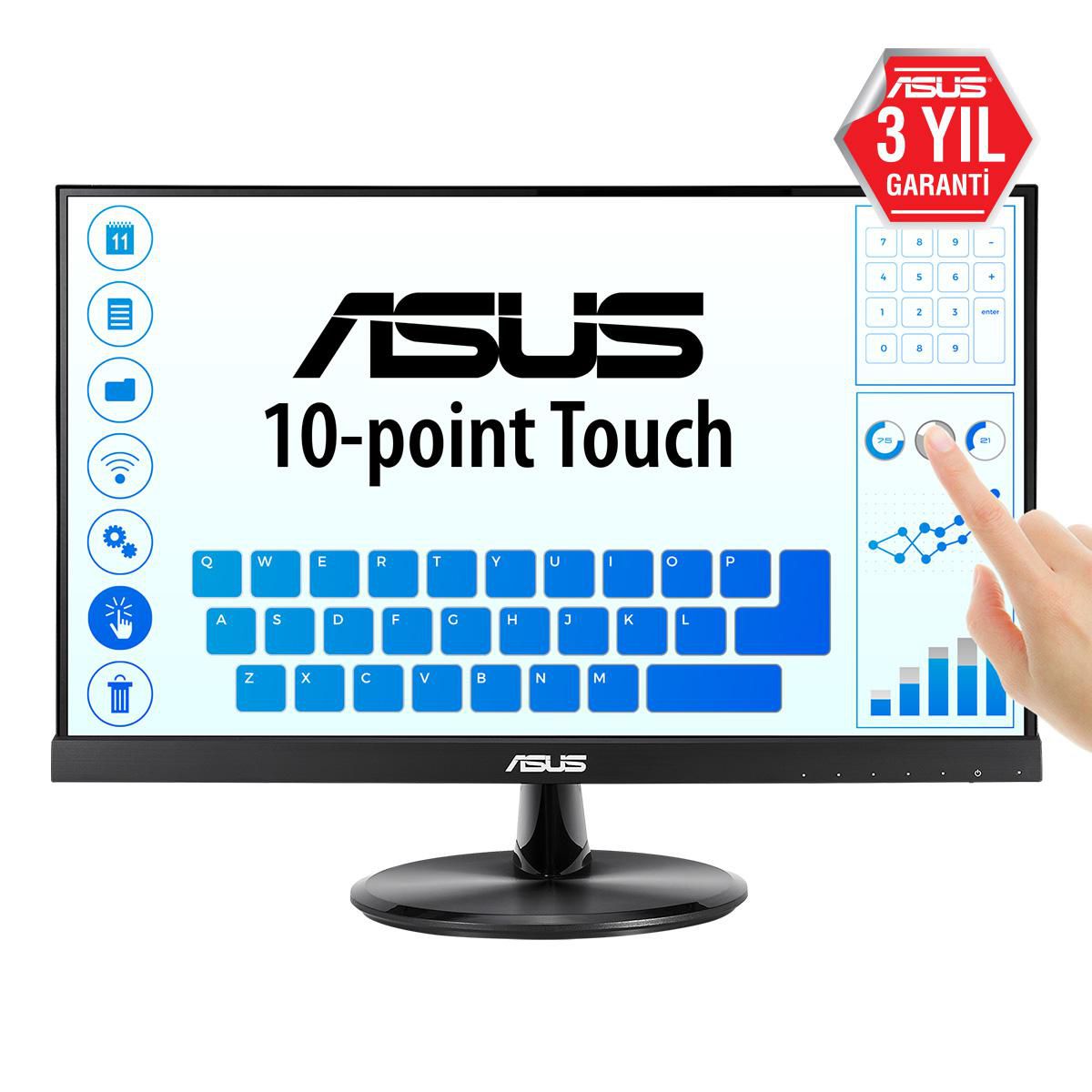 ASUS VT229H – Monitor, 21,5", 1920 × 1080 (Full HD), Schwarz