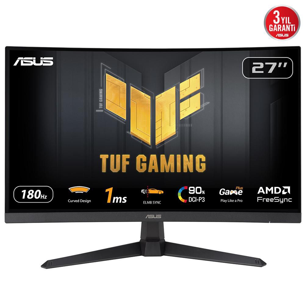 ASUS VG27VQ3B – 27" Curved 1500R, 1920 × 1080 (Full HD), VA, 180 Hz