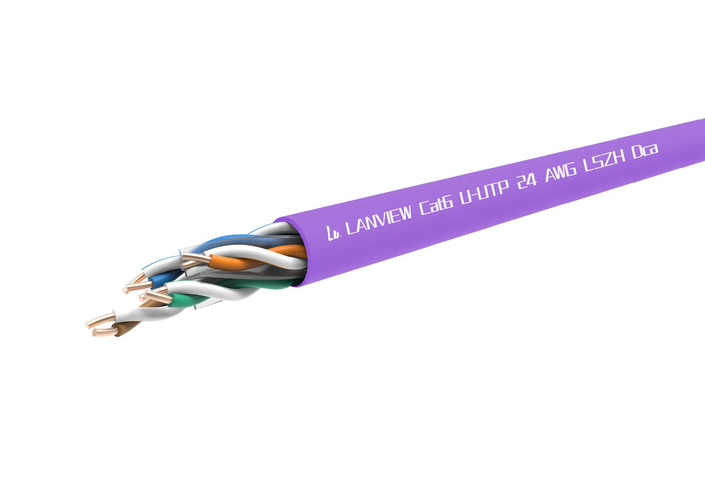 Lanview Cat6 Netzwerkkabel – 305 m, lila, LSZH, U/UTP