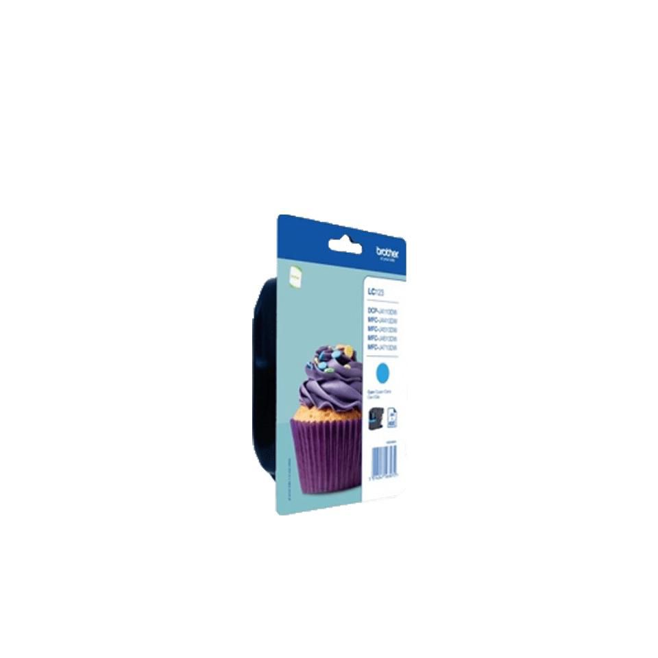 Brother LC123CBP Cyan Tintenpatrone (Original) – 600 Seiten – für DCP-J4110DW/132W/152W, MFC-J4410DW/4510DW …