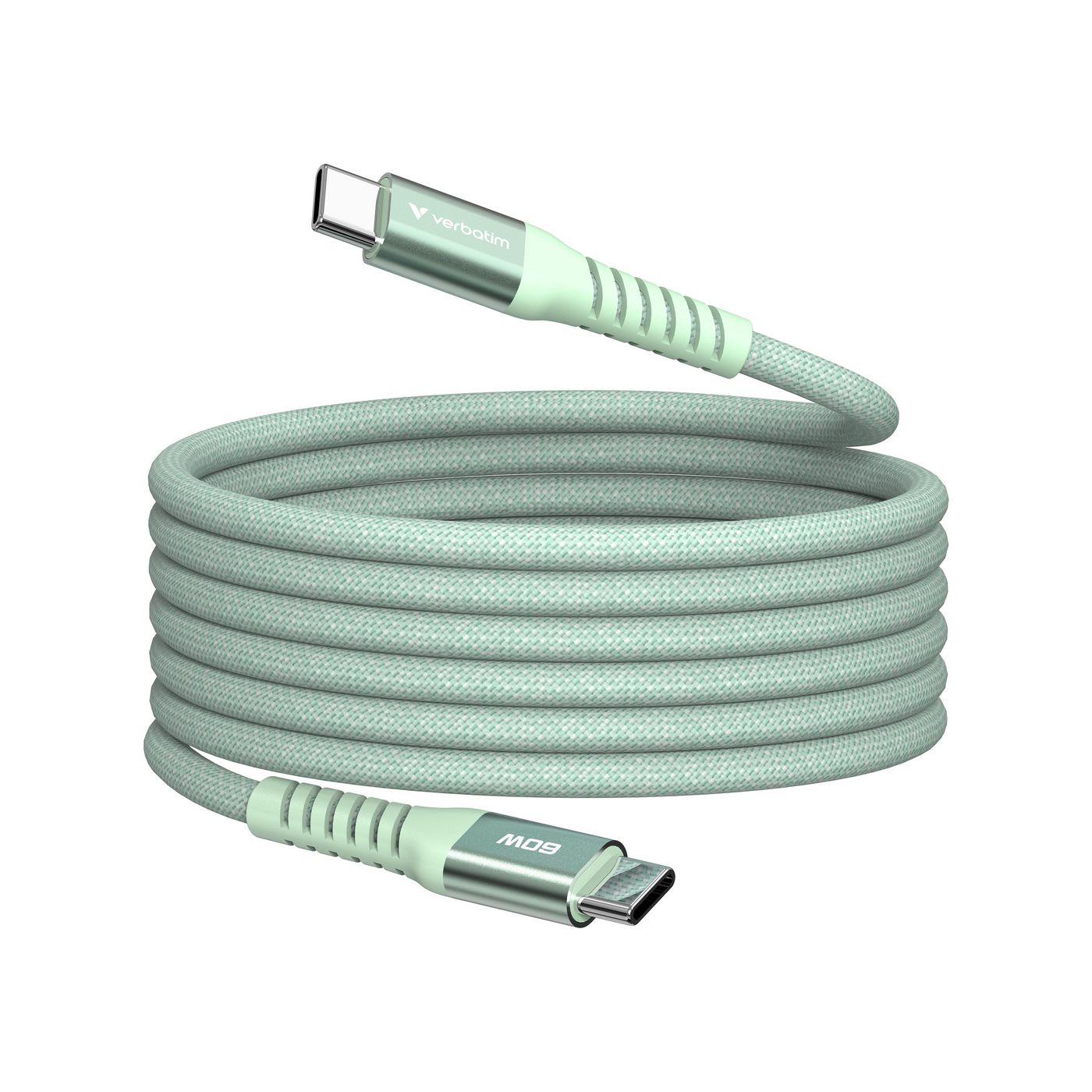 Verbatim USB-C auf USB-C Kabel – USB 2.0 – 1,2 m – PD 60 W – Grün – für iPhone, Galaxy und mehr