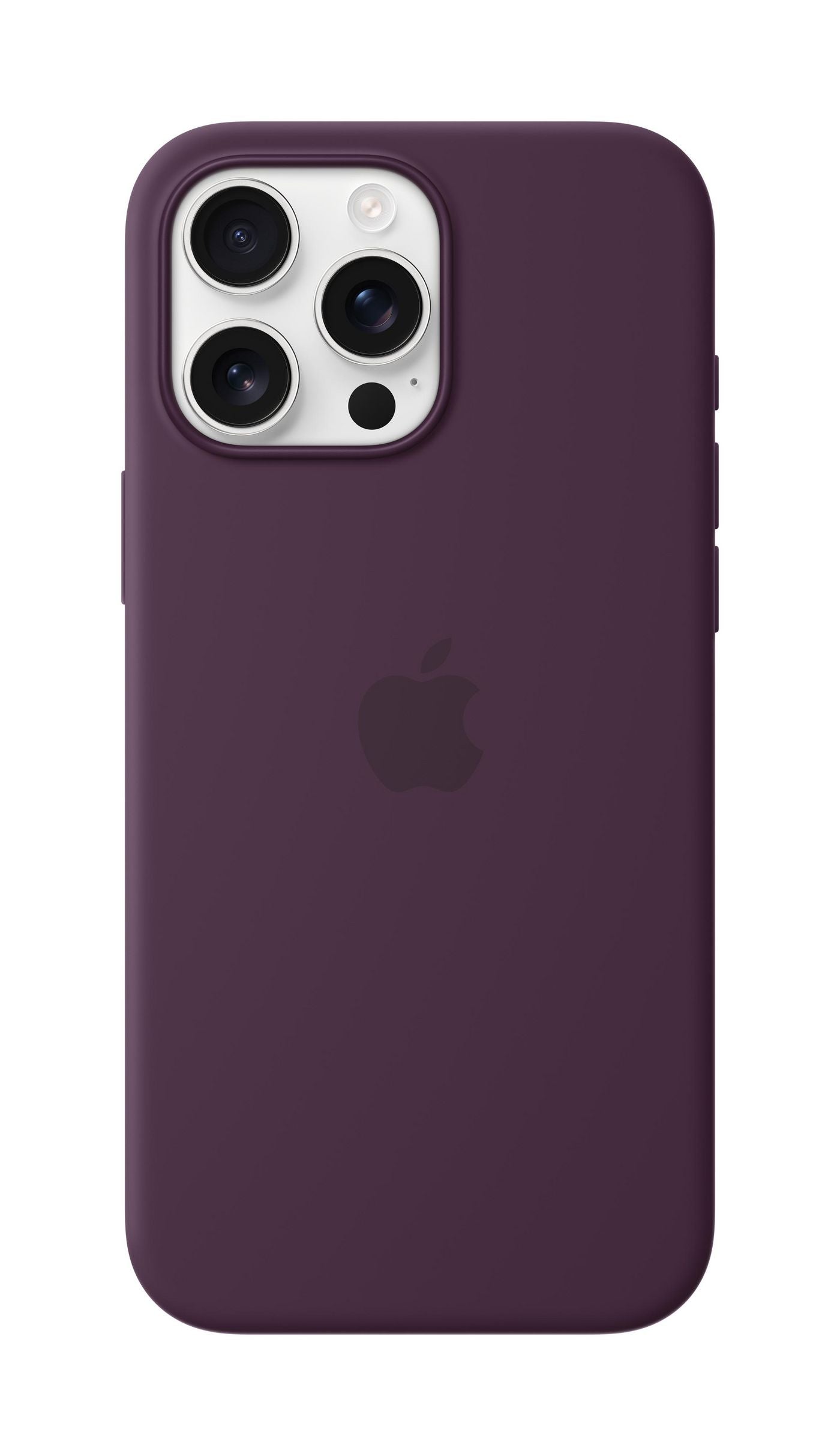 Apple Silikon-Backcover – für Apple iPhone 16 Pro Max, MagSafe, Silikon+Mikrofaser, Pflaume