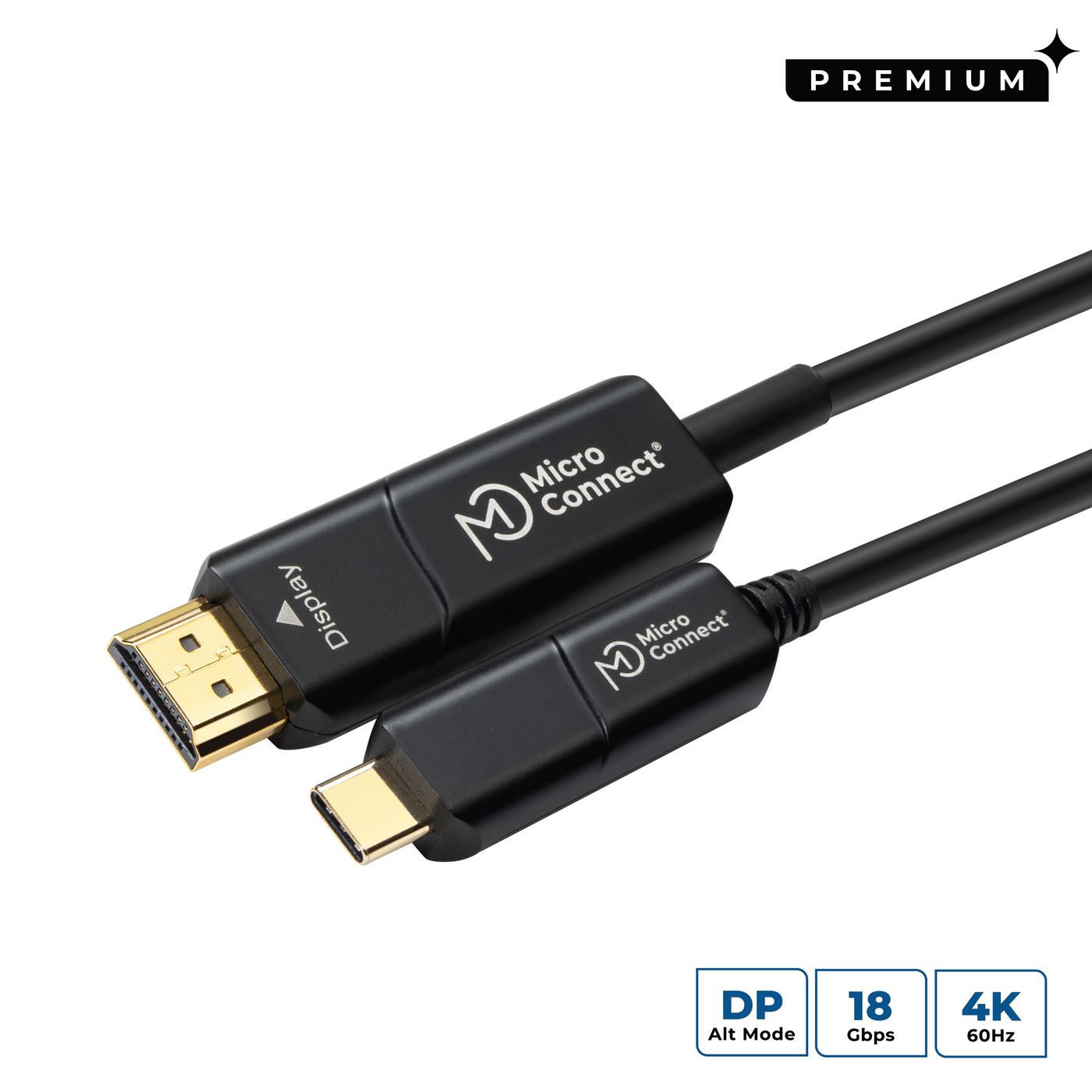 Microconnect USB-C auf HDMI Adapter, HDMI 2.0, 4K@60 Hz, 15 m