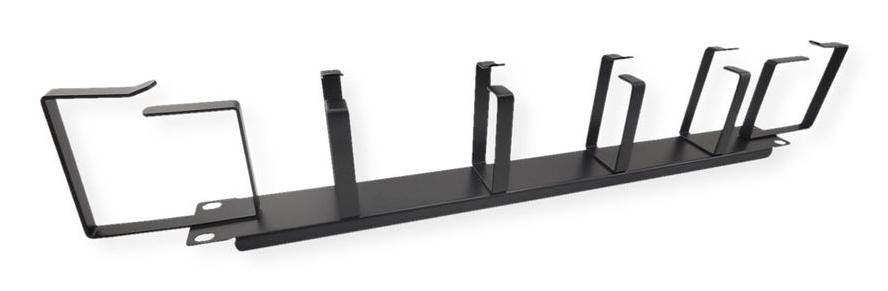 VALUE 26.99.0426 – Kabelmanagementtafel, 1U, Stahl, 575 × 98 × 44 mm, Schwarz