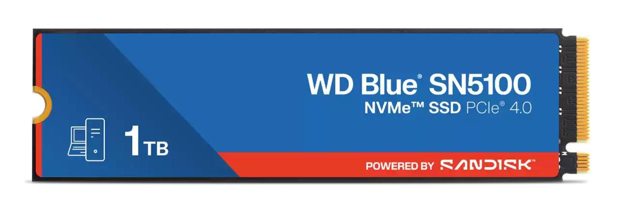Western Digital WD Blue SN5100 – 1 TB M.2 2280 NVMe PCIe 4.0, 7'100 MB/s lesen, 6'700 MB/s schreiben