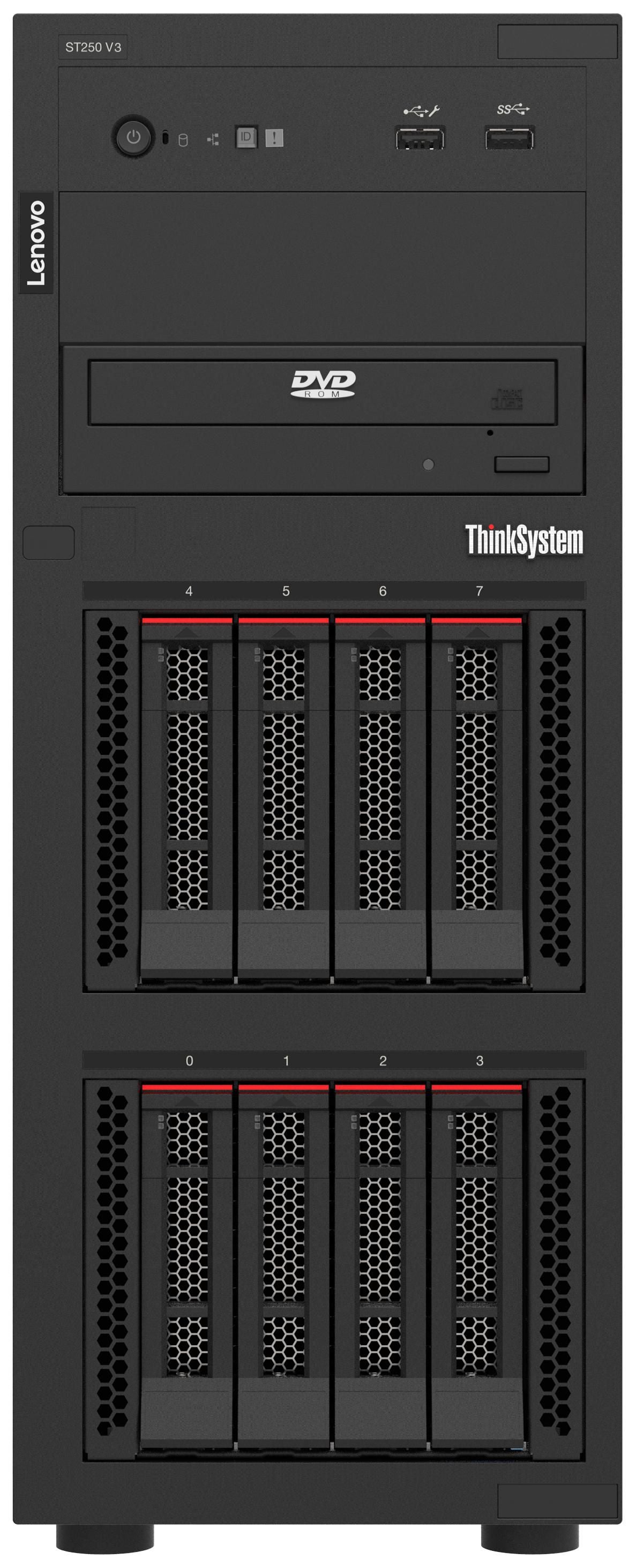 Lenovo ThinkSystem St250 V3 Tower – Intel Xeon 6315P, 16 GB RAM