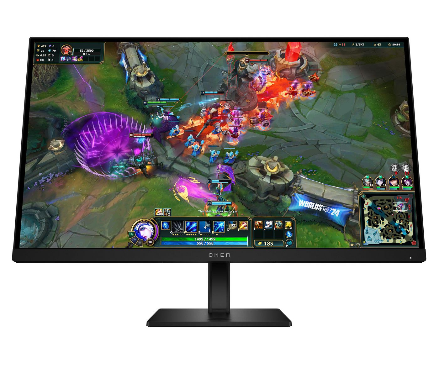 HP Omen 27qs G2 – Monitor, 27", LCD, 240 Hz, 400 cd/m², 2× HDMI, DisplayPort, USB, Pivot, VESA