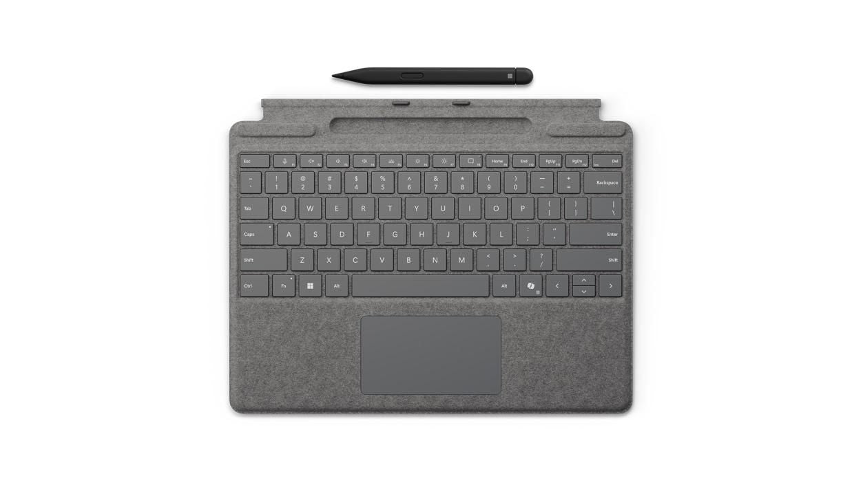 Microsoft Surface Pro Keyboard – Tastatur, FR-Layout (FR), Silber – für Surface Pro