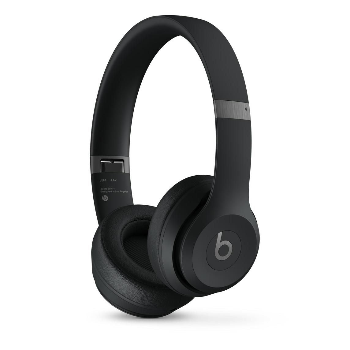 Apple Beats Solo 4 On-Ear Kopfhörer – Kabel + BT, BT 5.3, Schwarz