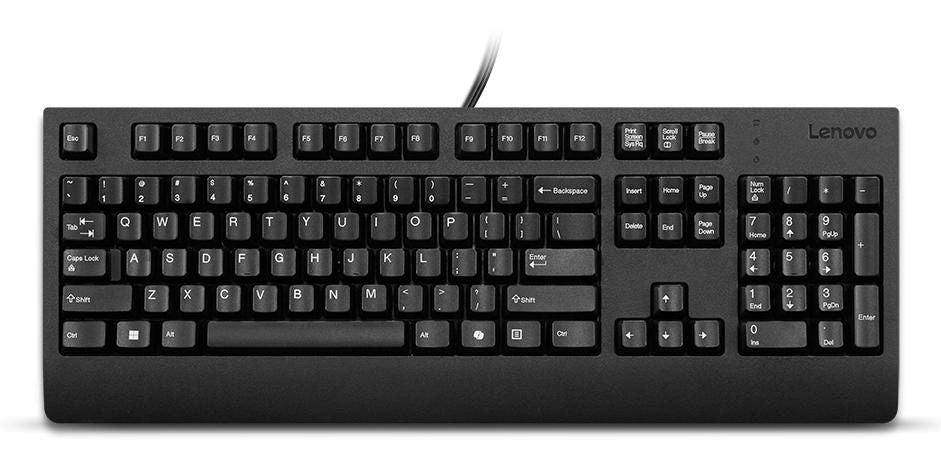 Lenovo Preferred Pro II – Tastatur – kabelgebunden, USB‑A – AZERTY (BE) – Schwarz