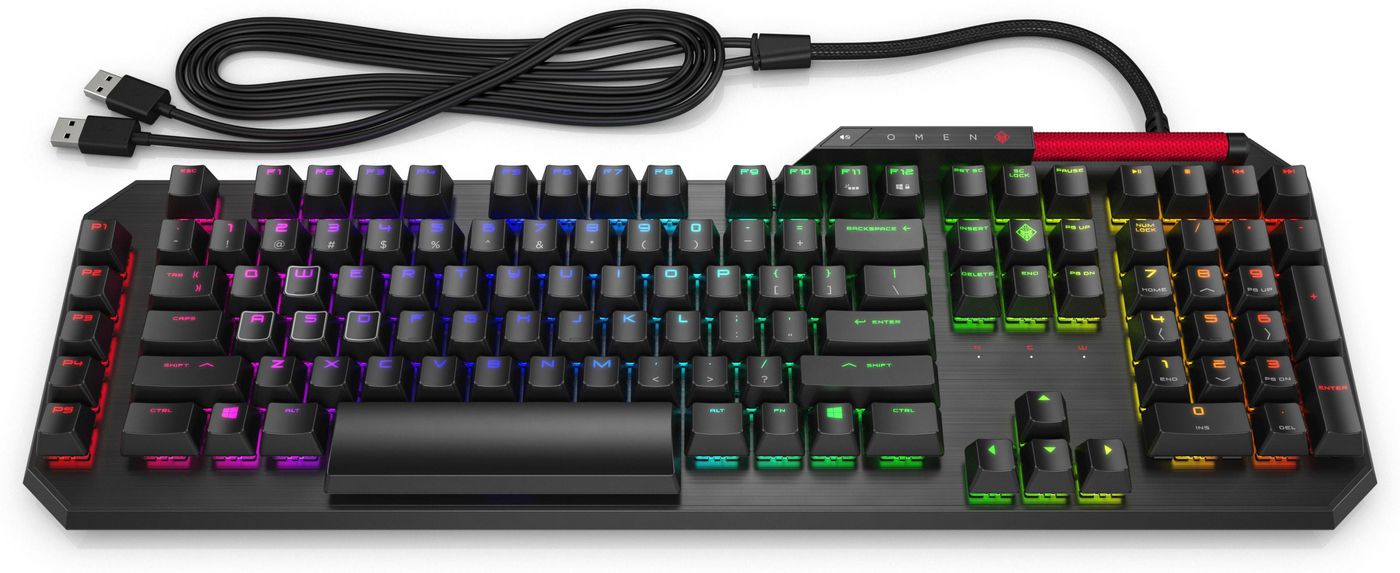 HP OMEN Sequencer – Gaming-Tastatur – mechanisch – kabelgebunden (USB) – beleuchtet – schwarz