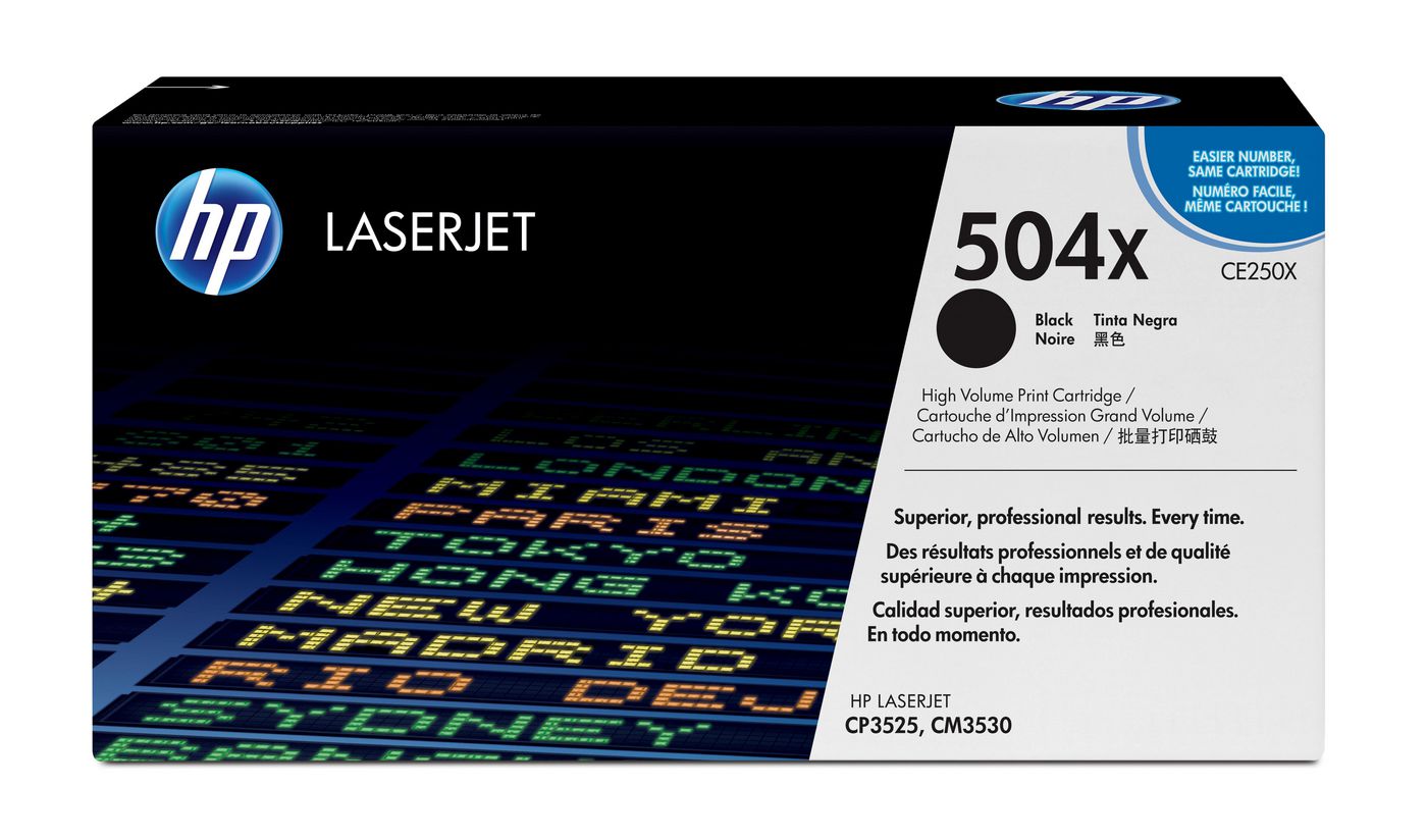 HP Toner 504X – schwarz, 10500 Seiten