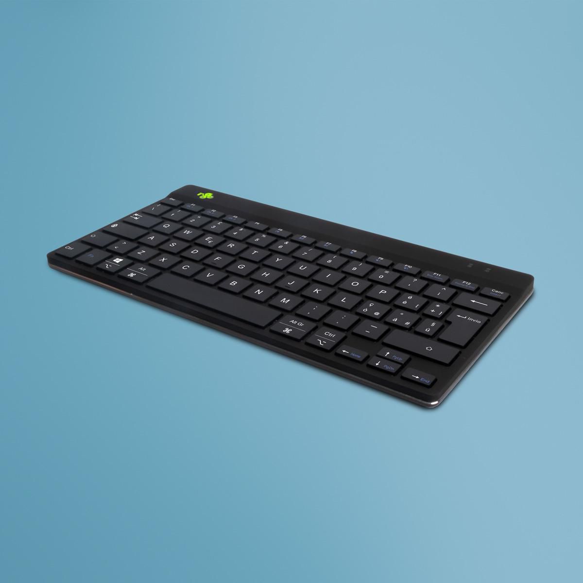 R-Go Tools Compact Break – Tastatur, kabellos (Bluetooth), ergonomisch, schwarz