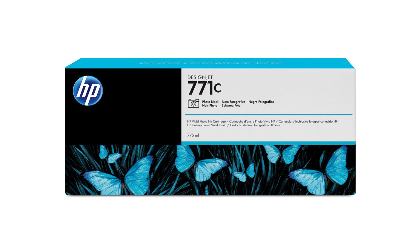HP Tintenpatrone 771C, Schwarz – für Geräte mit 771C