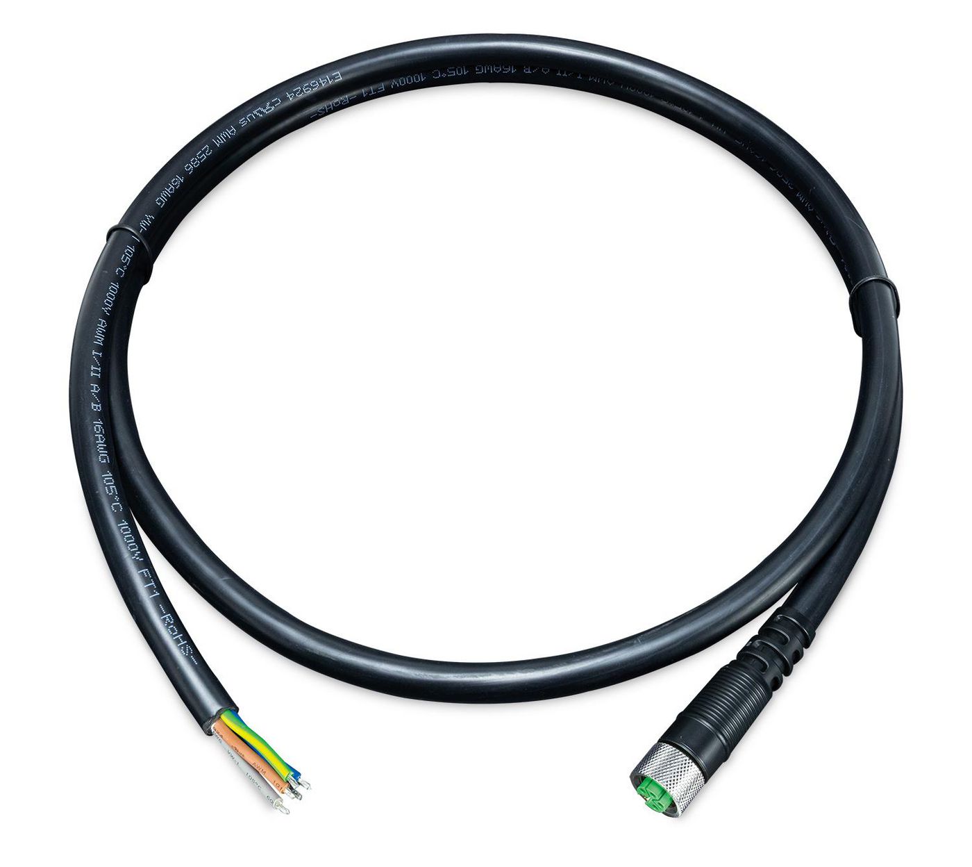 Planet M12 K-codiertes 5-poliges Stromkabel – Buchse zu offenen Litzen, 1,5 m, für ITS-5216 Serie