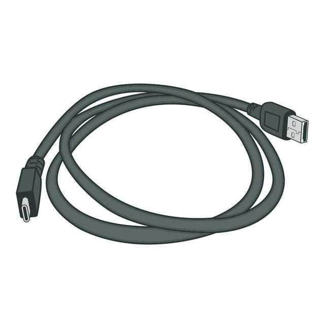 Zebra USB-Kabel – 1,65 m – Abgewinkelt – Schwarz – für TTP 2000/210 Etikettendrucker