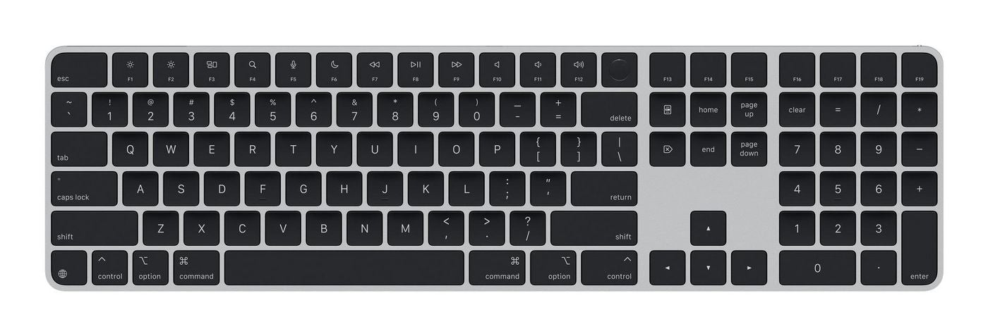 Apple Magic Keyboard – Tastatur – Bluetooth & USB‑C – Touch ID – Schwarz – für Apple Mac Computer