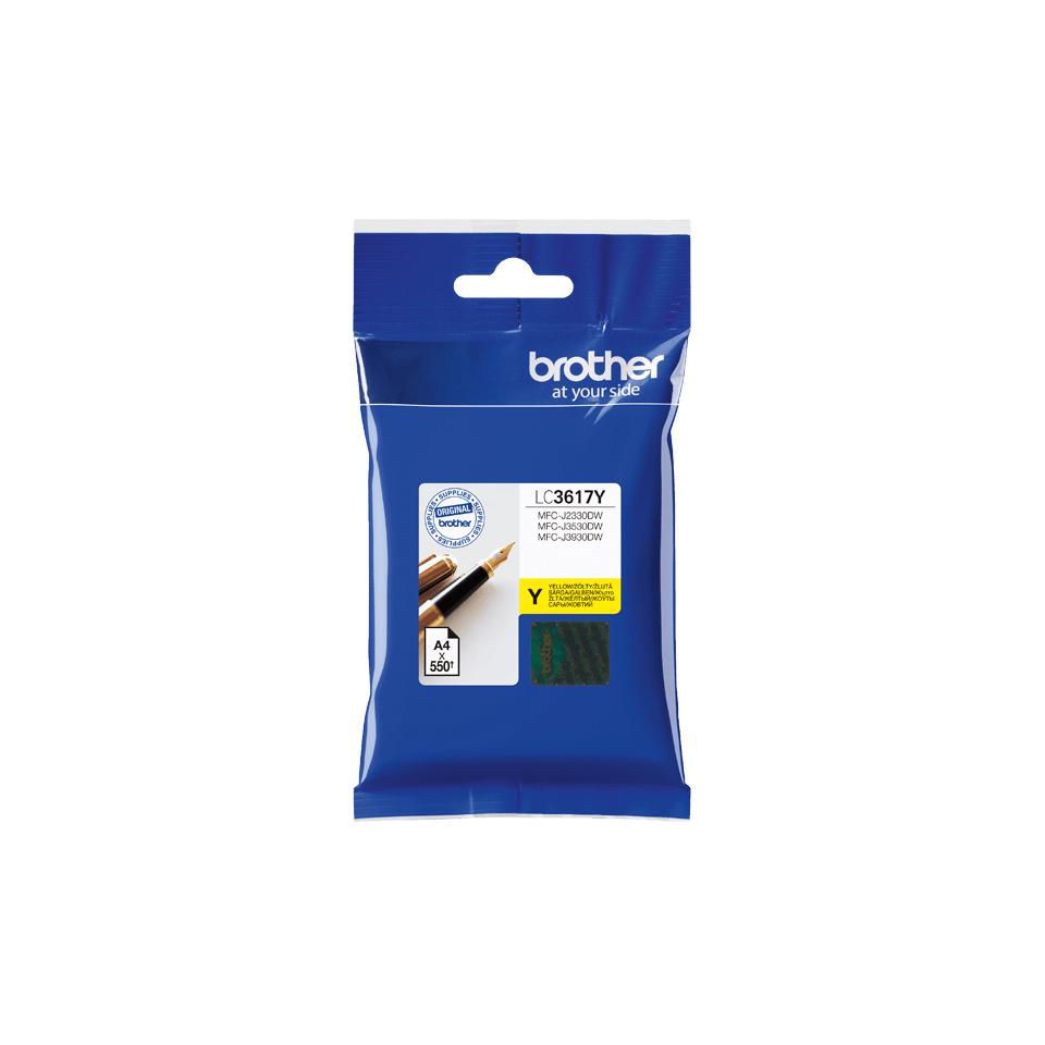 Brother LC-3617 Y Gelbe Tintenpatrone (Original) – 550 Seiten – für MFC-J2330DW/2730DW/3530DW …