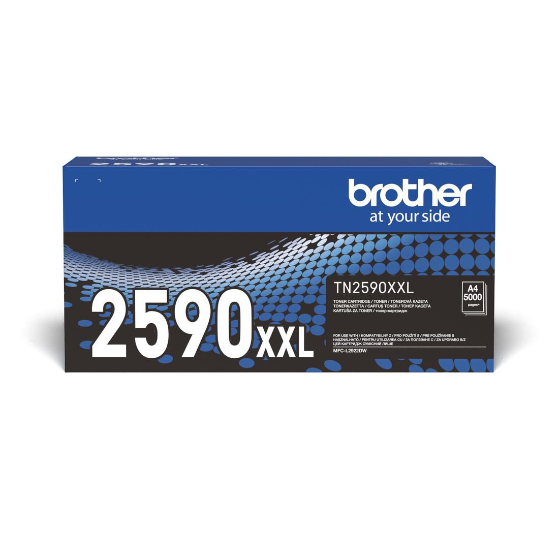 Brother TN2590 Schwarz Toner – Original – 5'000 Seiten – für Brother MFC-L2922DW/MFC-L2862DW/MFC-L2802DN und andere