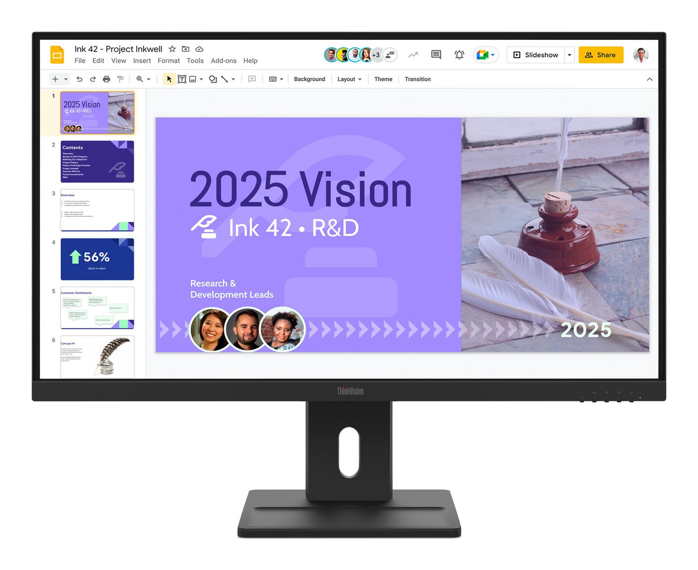 Lenovo ThinkVision E27Q-40 LED – Monitor, 27" 2560 × 1440 (WQHD), LCD, Schwarz