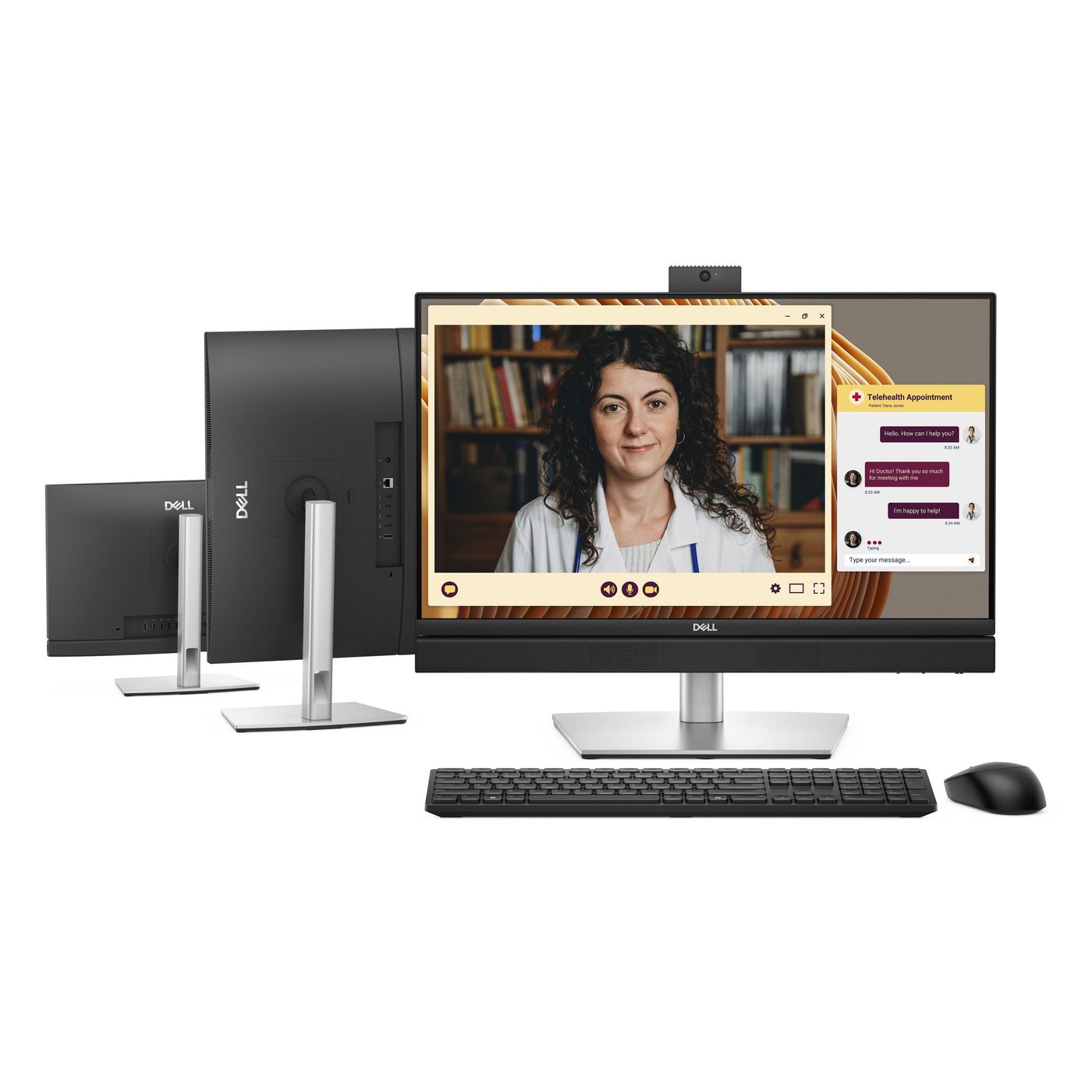 DELL Pro Qc24251 – All-in-One-PC, 24", IPS, 250 cd/m², Windows 11 Pro, Webcam, Mikrofon, Lautsprecher, Schwarz